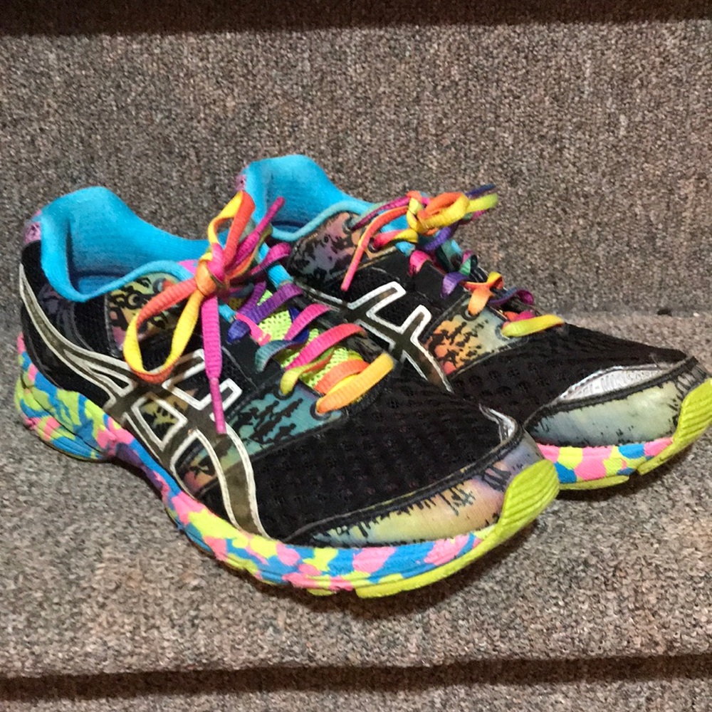 ASICS Gel-Scram Hot pink and blue sneakers